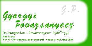 gyorgyi povazsanyecz business card